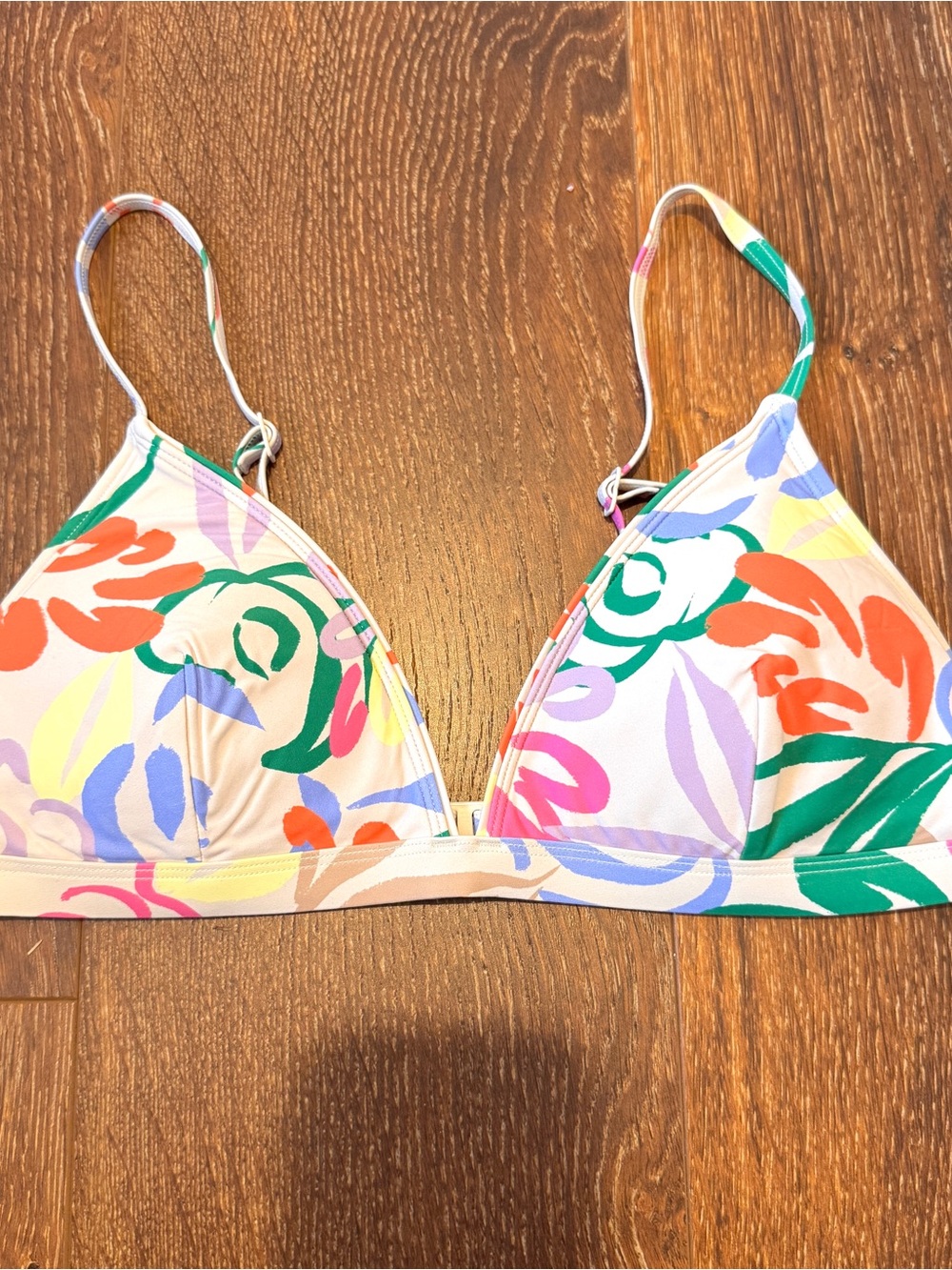 GAP Multicolor Floral Triangle Bikini Top